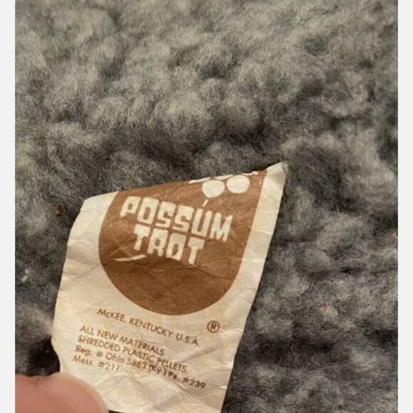 Vtg 1978 Possum Trot Hippopotamus 11” Bean Bag Plush Gillian Bradshaw Smith Gray - Picture 9 of 9